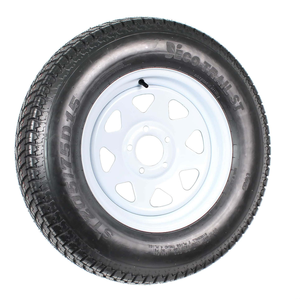 2026 New2-pack trailer tires on rim ST205/75D15 205/75 D 15 inch LRC 5-hole white spokes  1