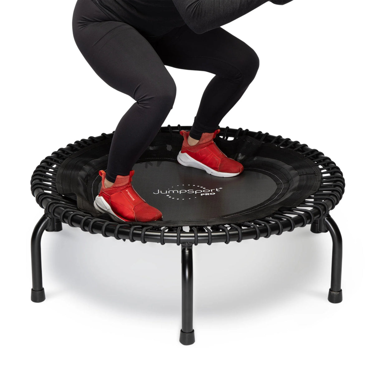 2026 NewJumpSport 350 Pro Fitness 39" Cardio Workout Indoor Trampoline, Teal/Black