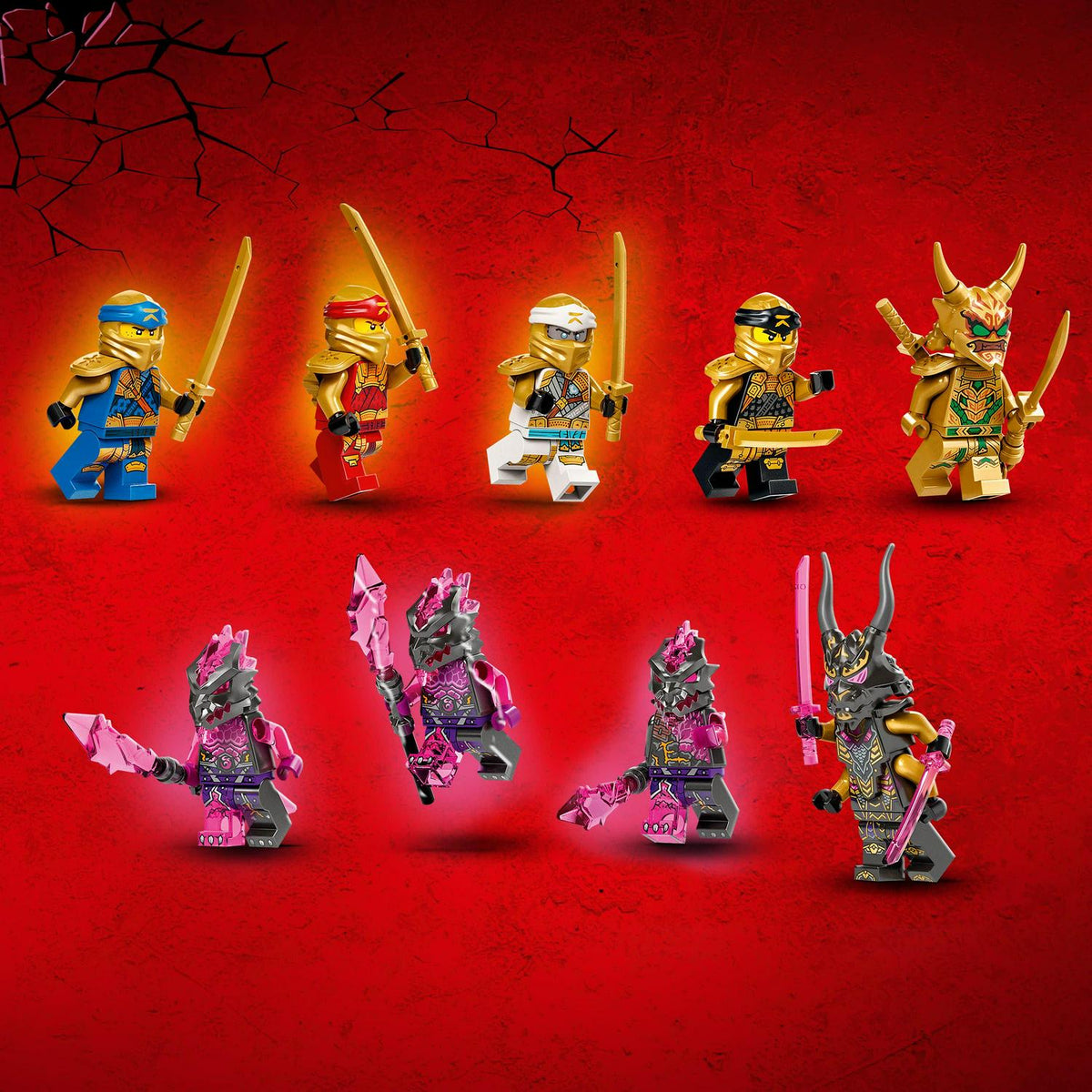 2026 NewLEGO NINJAGO Lloyd's Golden Ultra Dragon Toy for Kids. 71774 Large 4 Headed Action Figure with Blade Wings plus 9 Minifigures