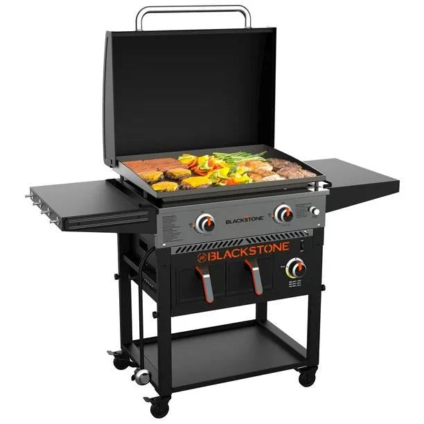 2026 New💥Clearance Sale🔥 Blackstone 2-burner griddle (71 cm) with electric air fryer and extractor hood