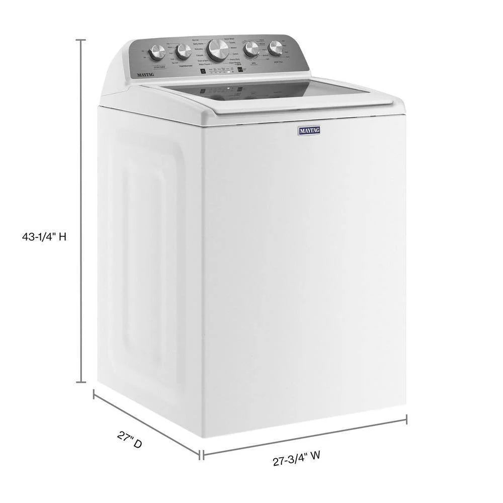 2026 NewMaytag Top-Loading Washing Machine with 4.8 Cubic Foot Capacity and Extra Power Boost, White – MVW5430MW