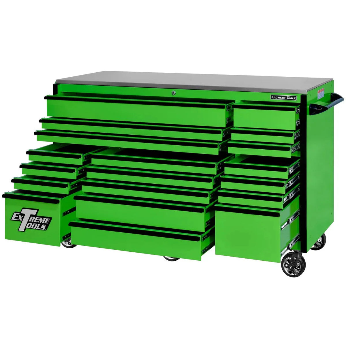 2026 NewExtreme Tools RX250 Series 72-inch x 30-inch Rolling Cart – 19 Drawers – 250 lb Drawer Slides