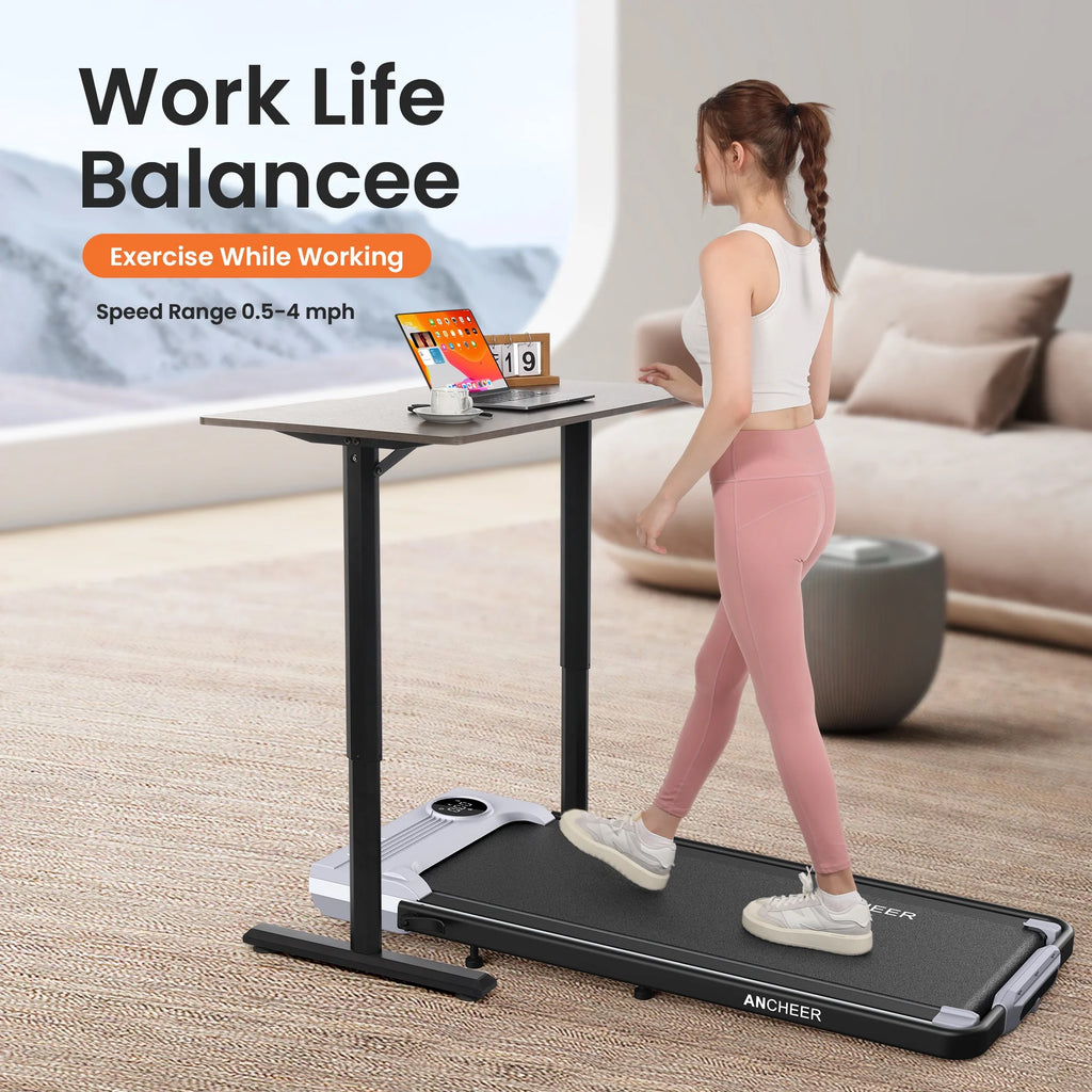 2026 NewANCHEER Portable Folding Walking Pad 300lb, 7.5 MPH Under Desk Treadmill with Remote Control & LED Display,2 in 1 Walking Pad Treadmill for Home/Office/Exercise(Pink)