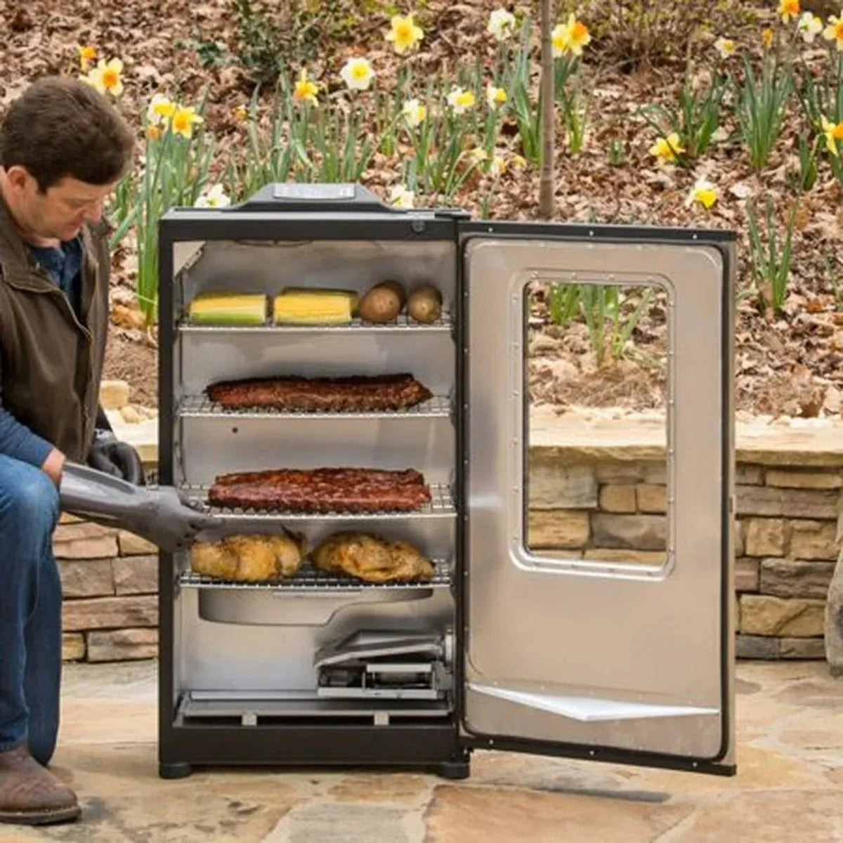 2026 NewMasterbuilt 40-inch Bluetooth Digital Electric Smoker made of stainless steel