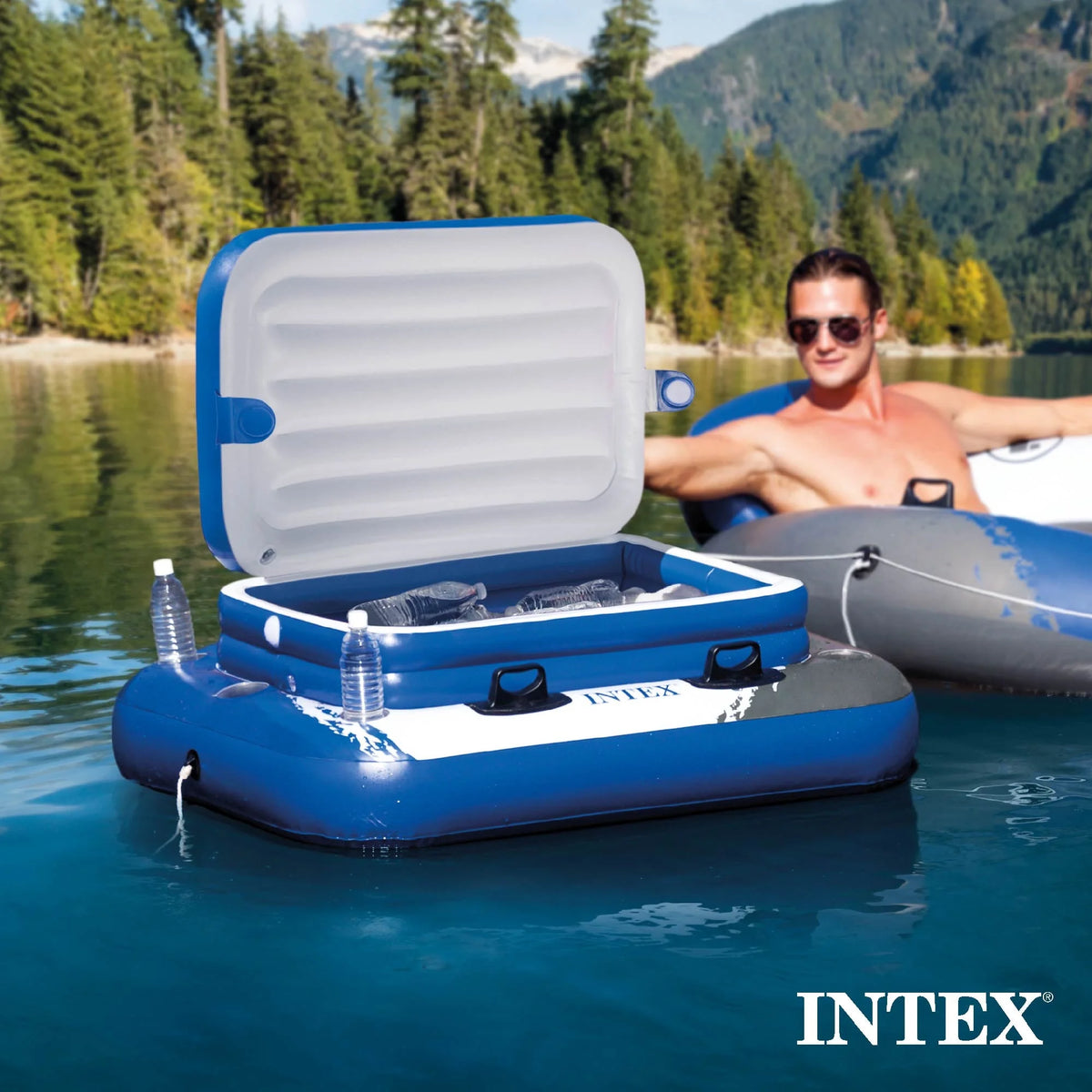 2026 NewINTEX 24ft x 12ft x 52in Ultra XTR Above Ground Pool, Floats (2 Pack), & Inflatable Cooler