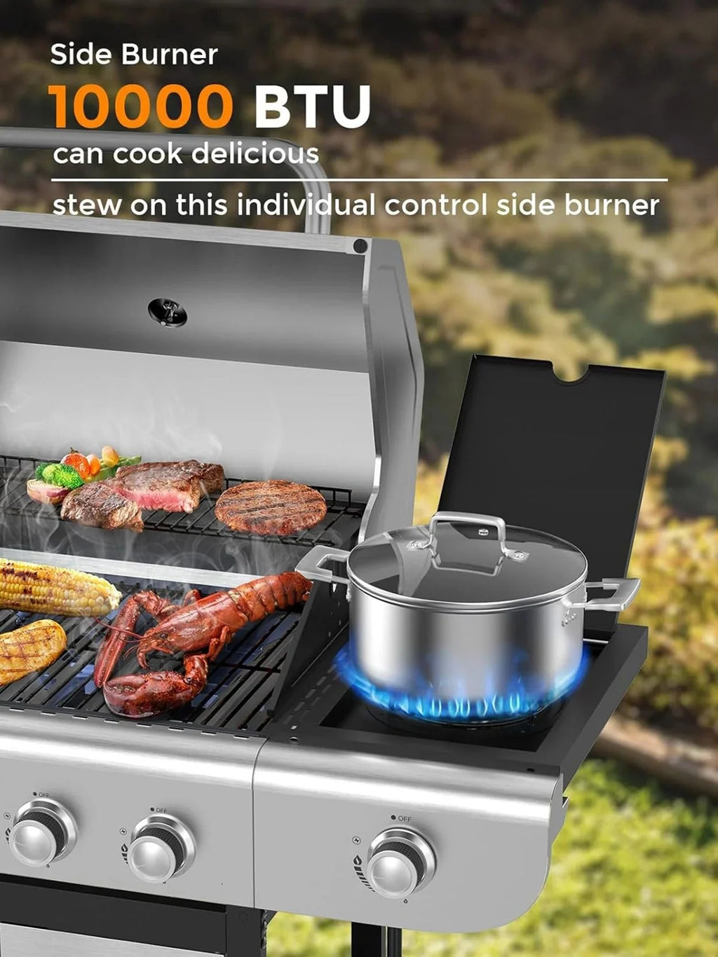 2026 New4-Burner BBQ Propane Gas Grill, 44000 BTU