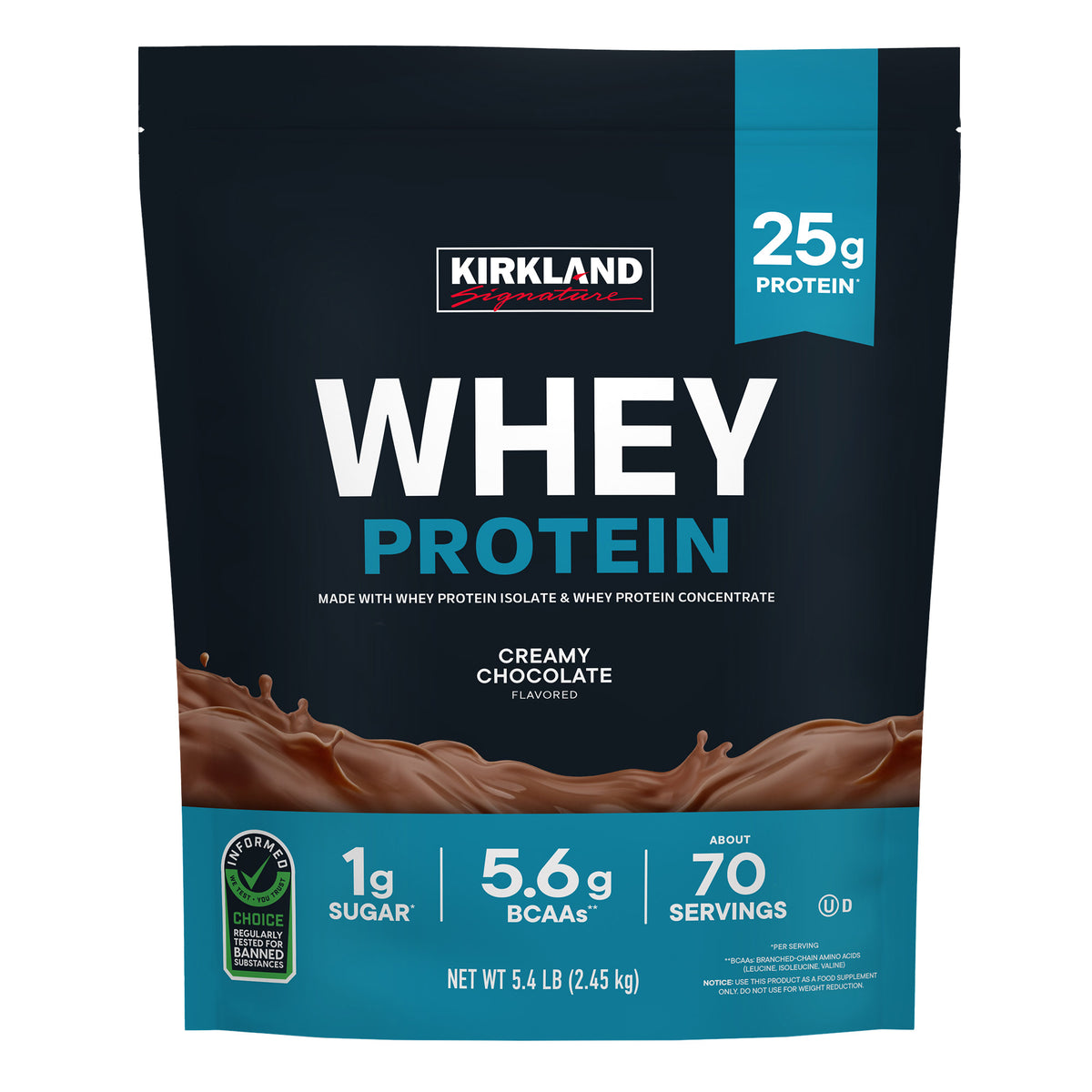 2026 NewKirkland Signature Whey Protein, Creamy Chocolate, 5.4lbs