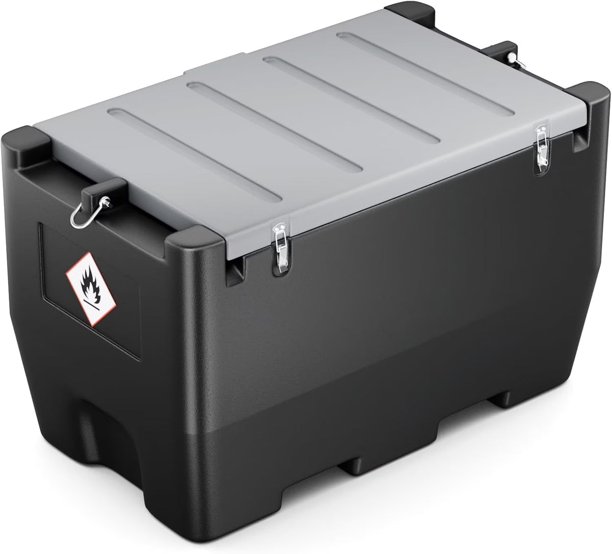 2026 NewFuel Transfer Tank, 50 Gallon for Gasoline & Diesel, Gas Tank with 10.6 GPM Fast Flow Rate 12V DC Transfer Pump,13.1 ft Power Cord Portable Gas Tank, Red