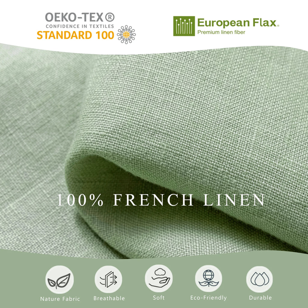 2026 New100% Pure Linen Duvet Cover with Button Closure and Corner Ties Soft & Breathable - Natural Full/Queen