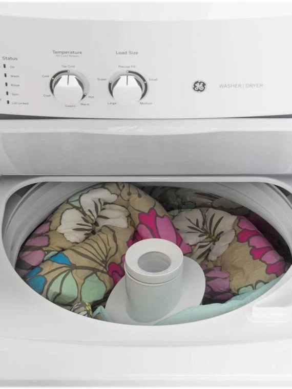 2026 NewLaundry Center 2025 with 3.8 cubic foot (approx. 108 liters) top-loading washing machine and 5.9 cubic foot (approx. 167 liters) electric dryer – White