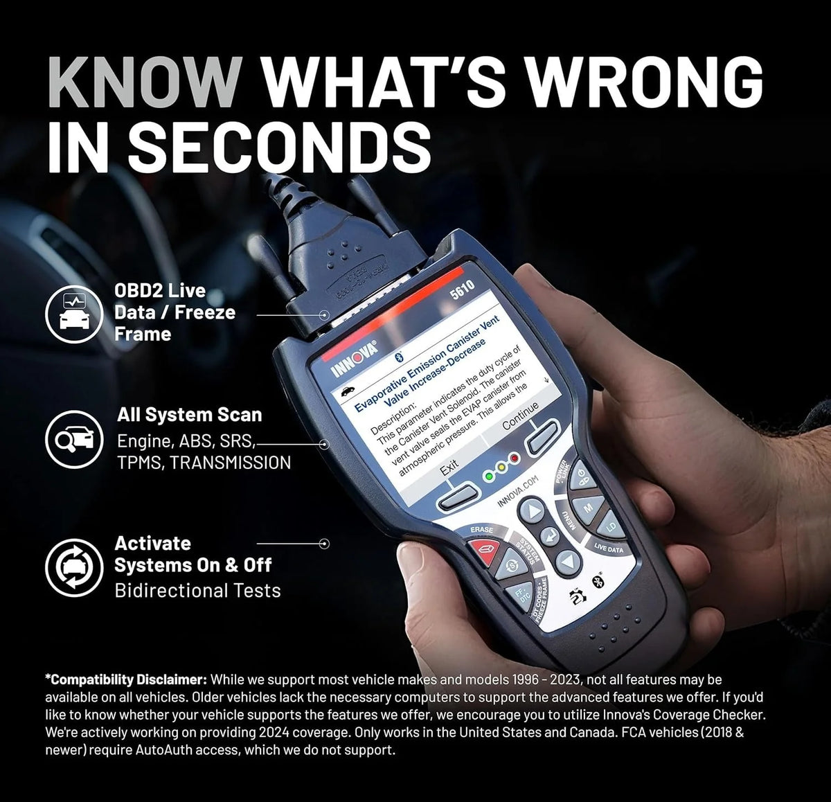 2026 NewInnova 5610 OBD2 Bidirectional Scan Tool with Updates & Support