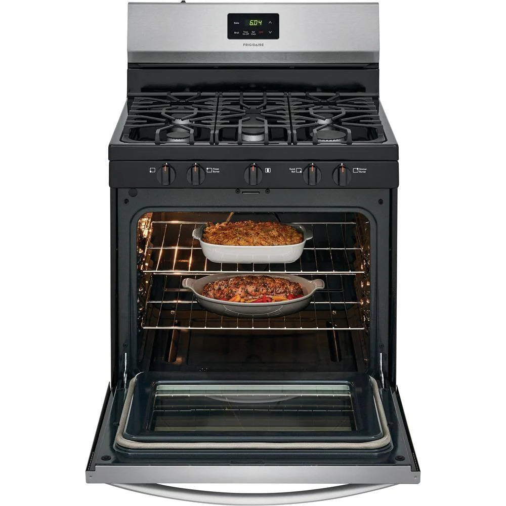 2026 NewFrigidaire 30 inch (76 cm) wide freestanding 5-burner stainless steel gas hob FCRG3052AS