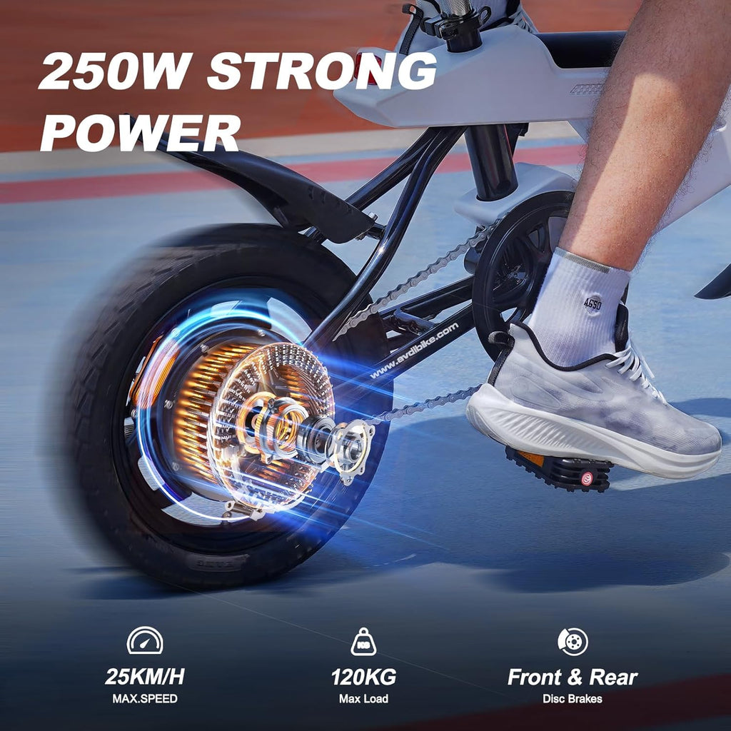 2026 Bicicleta eléctrica plegable de 14", eBike con motor de 250W de alta velocidad, batería de iones de litio 36V-6.4AH, pantalla LCD inteligente, bicicleta eléctrica de ciudad, 3 modos, unisex