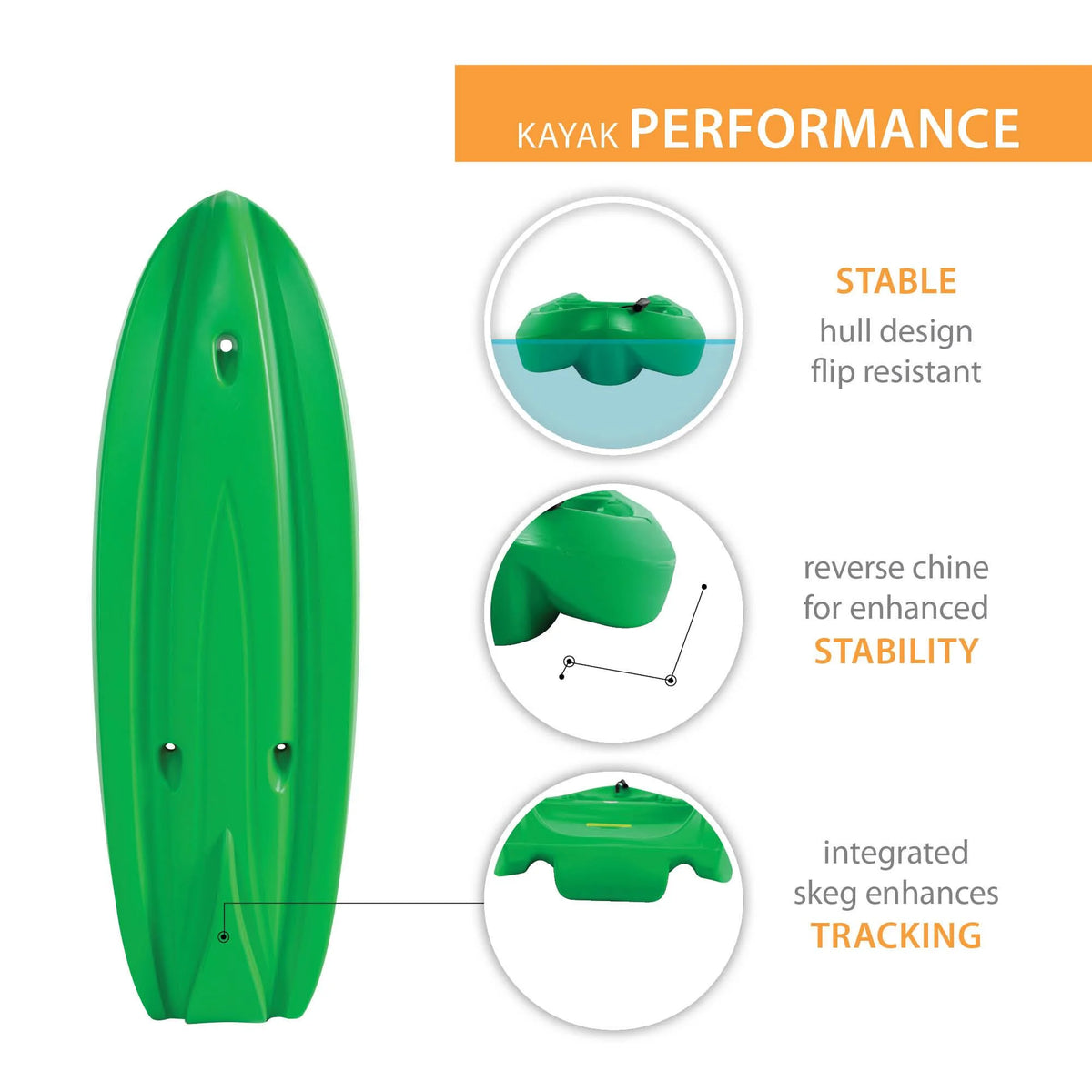 2026 NewLifetime Recruit 6.5 ft Youth Sit-on-Top Kayak, Lime Green (90765)