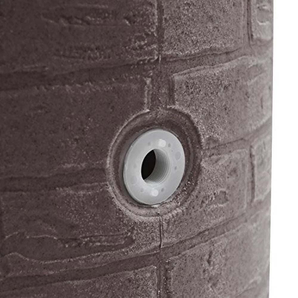 2026 NewGood Ideas IMP-D50-DAR Impressions Downton Rain Saver Rain Barrel, 50 Gallon, Dark Granite