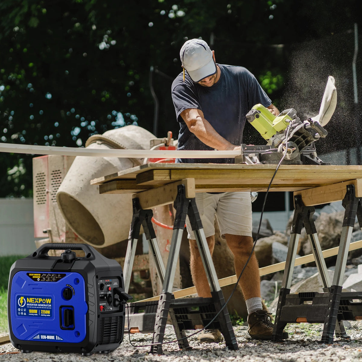 2026 NewNEXPOW 2250W Portable Inverter Generator, Gasoline Power Quiet Lightweight for Backup Home & Camping, Eco-Mode Feature, Parallel Capability, EPA Compliant
