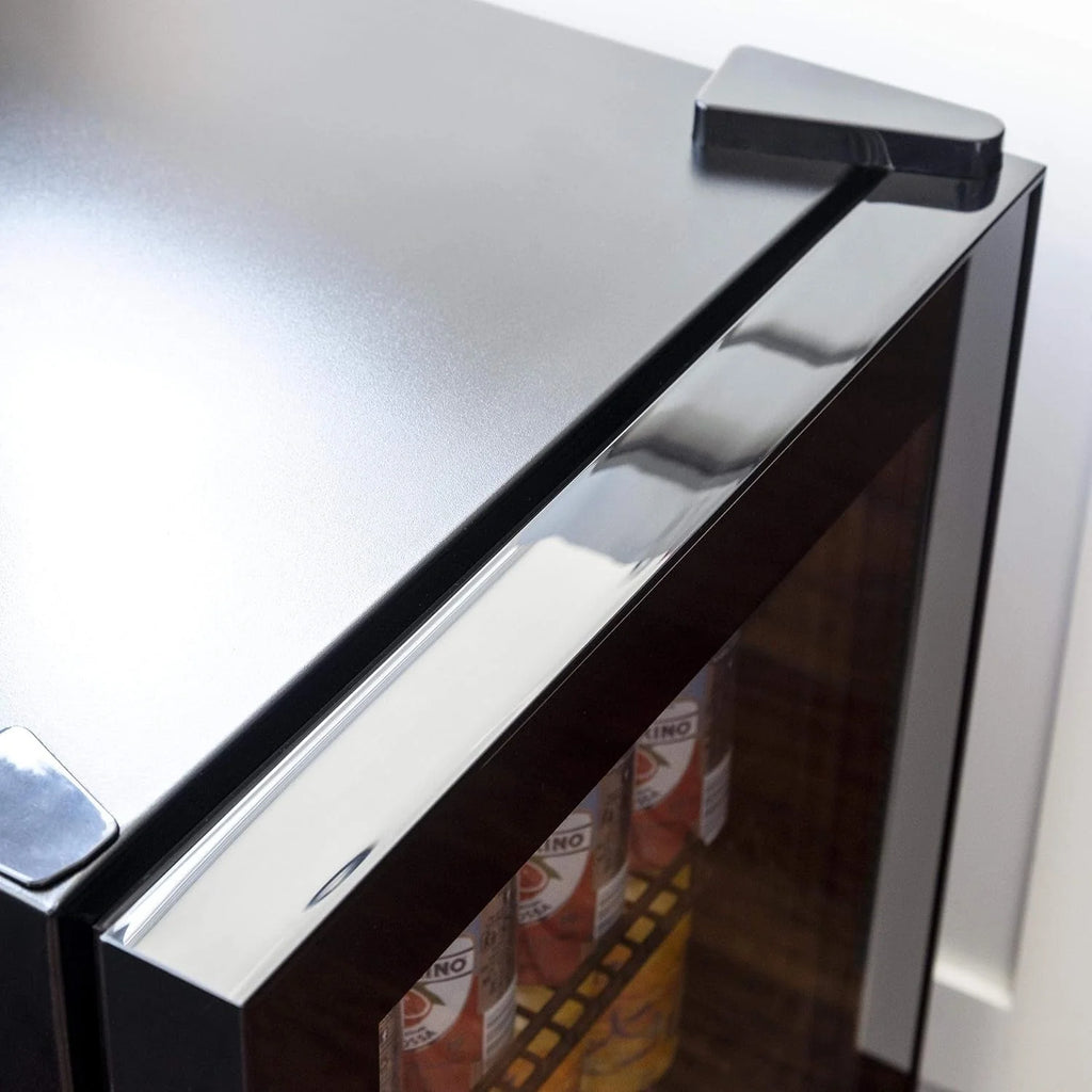 2026 NewBeverage Refrigerator Cooler | 126 Cans Free Standing with Right Hinge Glass Door | Mini Fridge Beverage Organizer Perfect For Beer, Wine, Soda, And Cooler Drinks