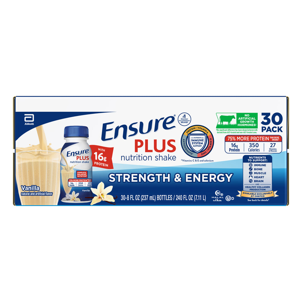 2026 NewEnsure Plus Nutrition Shake, Vanilla, 8 fl. oz, 30-pack
