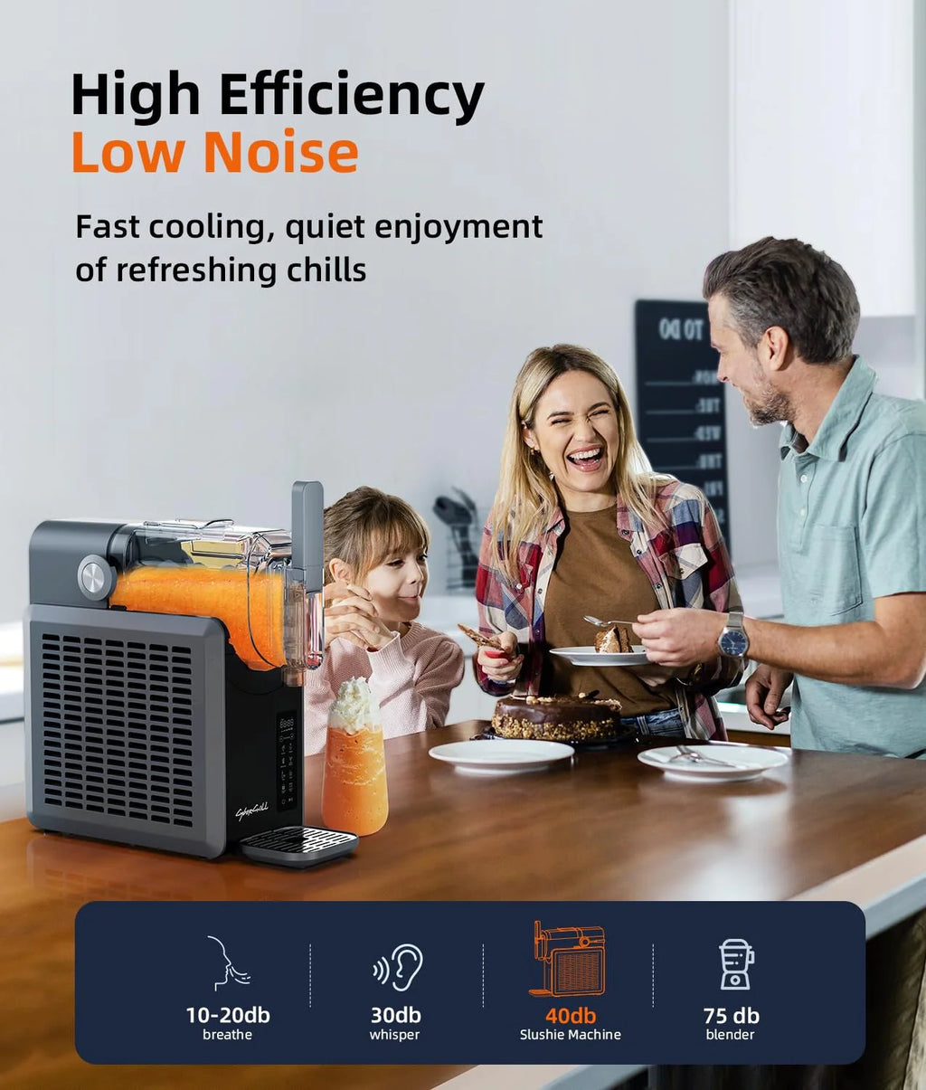 2026 NewSlushie Machine,24-Hour Delay Start&Cold Retention, 68 oz Slushy Machine with Self-Cleaning Function, Frozen Drink Maker with 5 Preset Programs,Frozen Margaritas, Frappés, and More