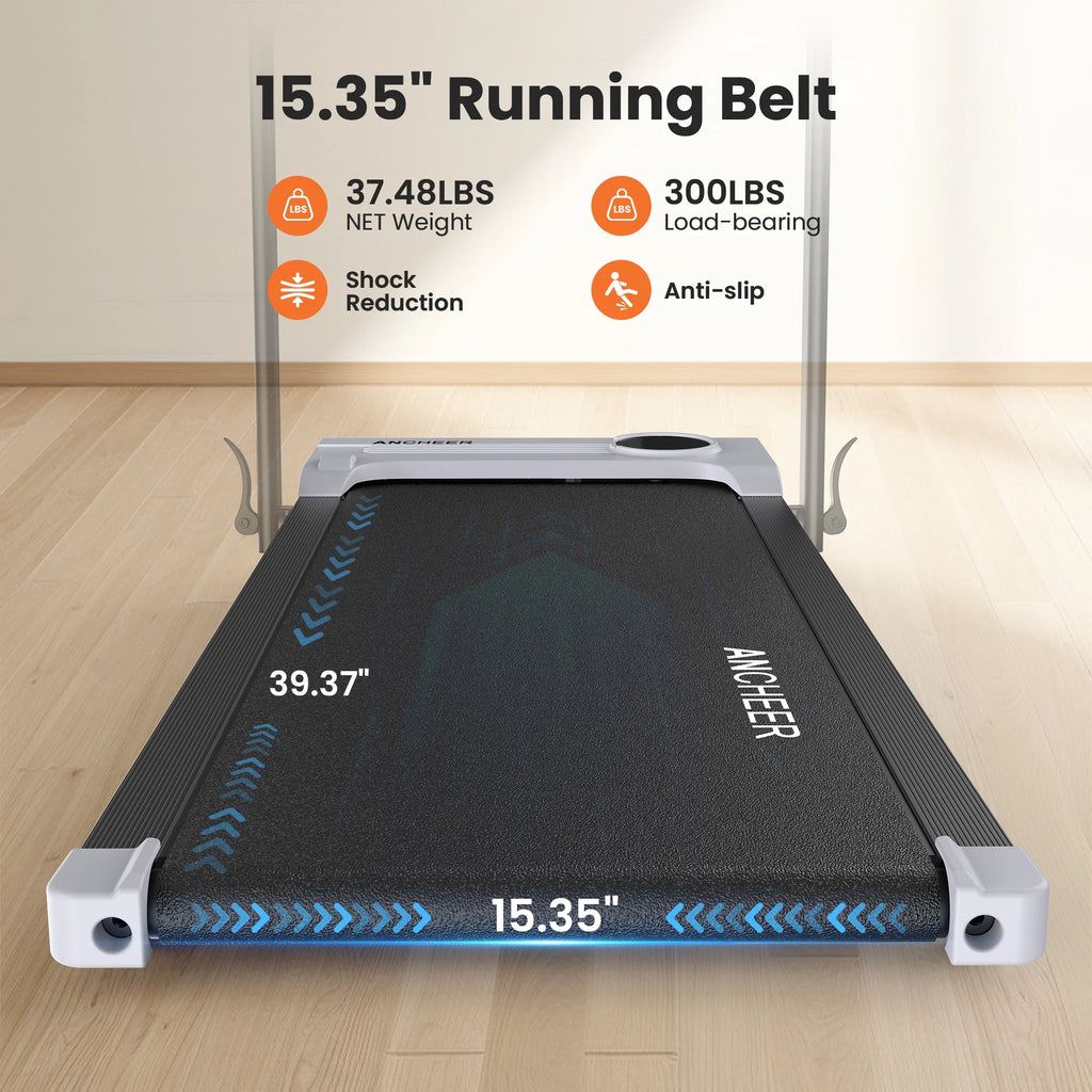 2026 NewANCHEER Portable Folding Walking Pad 300lb, 7.5 MPH Under Desk Treadmill with Remote Control & LED Display,2 in 1 Walking Pad Treadmill for Home/Office/Exercise(Pink)