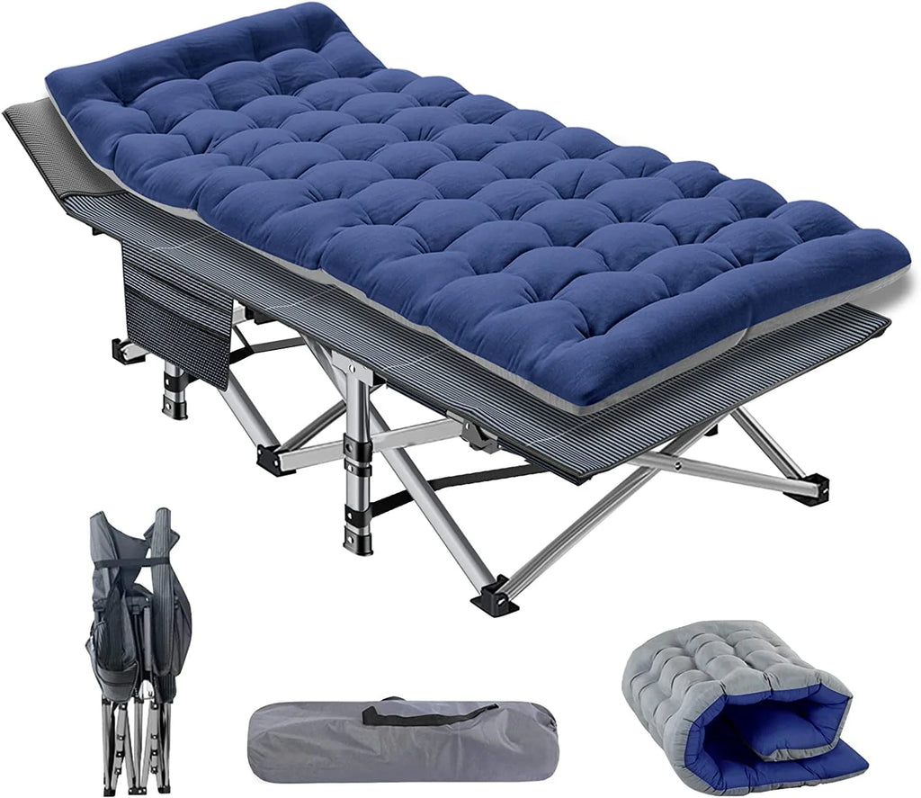 2026 NewSlsy 2 Pack Folding Bed Cot with 3.3 Inch 2 Sided Mattress, 75"* 28" Folding Camping Cots with Carry Bag, Portable Sleeping Cot Guest Bed