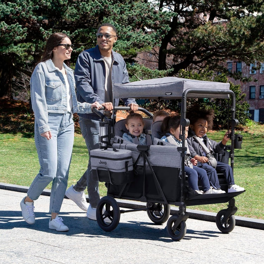 2026 NewJeep Wrangler Deluxe 4-seater stroller by Delta Children Premium Quad stroller