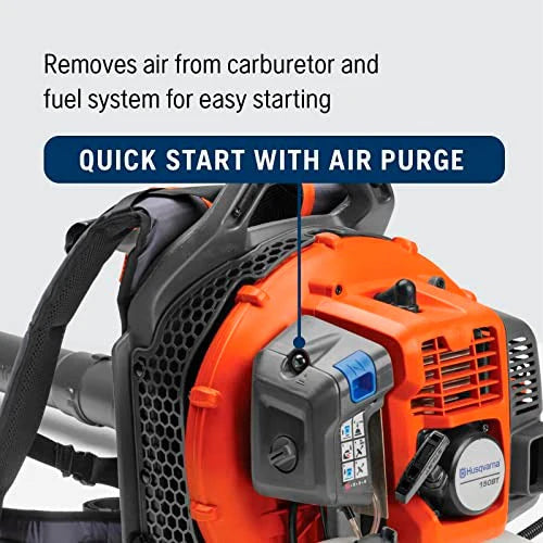 2026 NewHusqvarna 150BT Petrol Leaf Blower with Backpack, 51 cc, 2.16 hp, 765 CFM, 270 MPH, Ergonomic Design