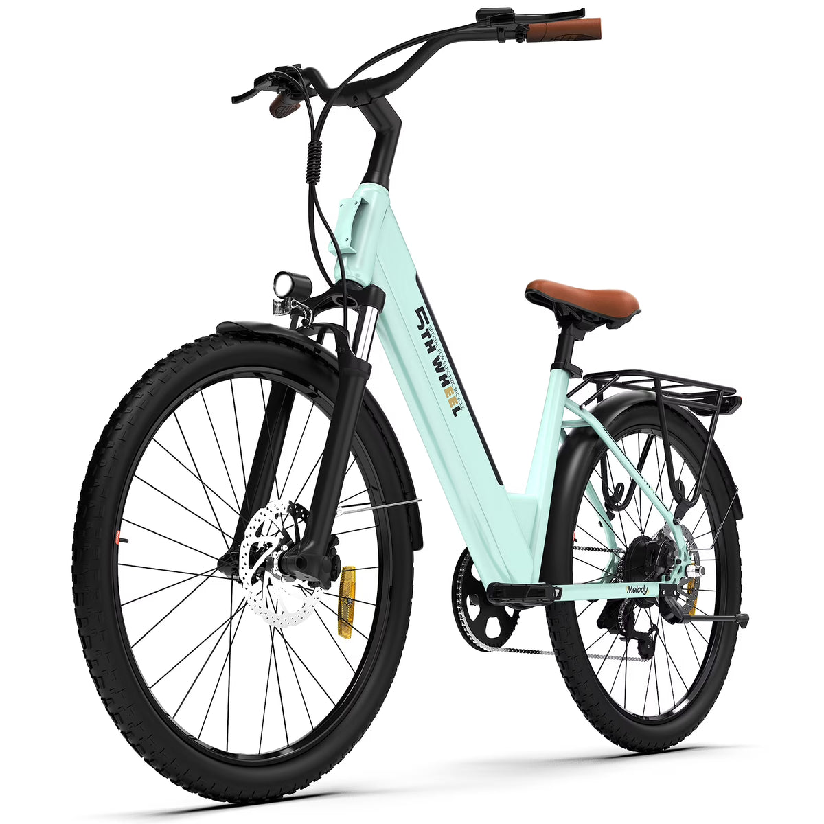 2026 New5TH WHEEL Electric Bike for Adult with 350W Motor, W18B 26" EBike with 36V 10.4Ah Removable Battery Ebike, Electric Bicycle with 7 Speed, UL2849