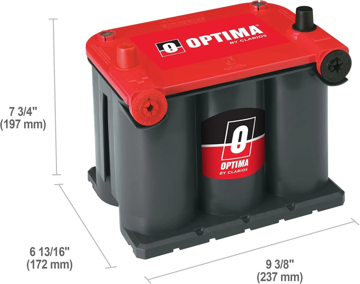 2026 NewOPTIMA RedTop AGM starter battery, 720 CCA, dual terminals