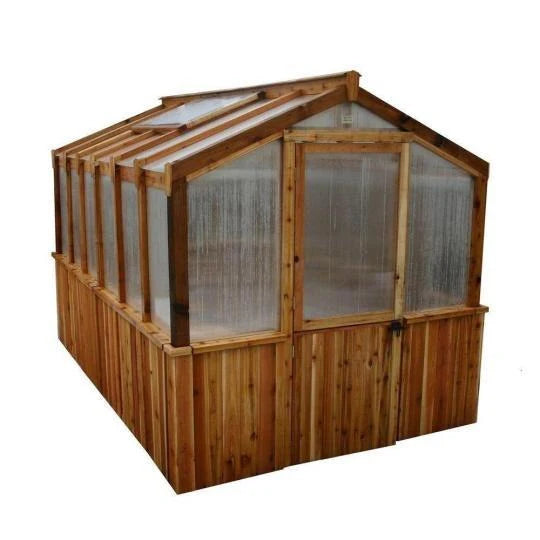 2026 New2025 8 ft. x 12 ft. cedar wood greenhouse