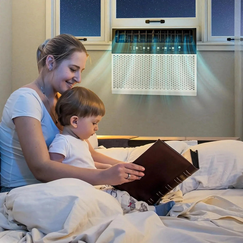 2026 NewAntarctic Star 12,000 BTU U-shaped window air conditioner, cools rooms up to 550 square feet with 6 modes, 24-hour timer, ultra-quiet window air conditioner