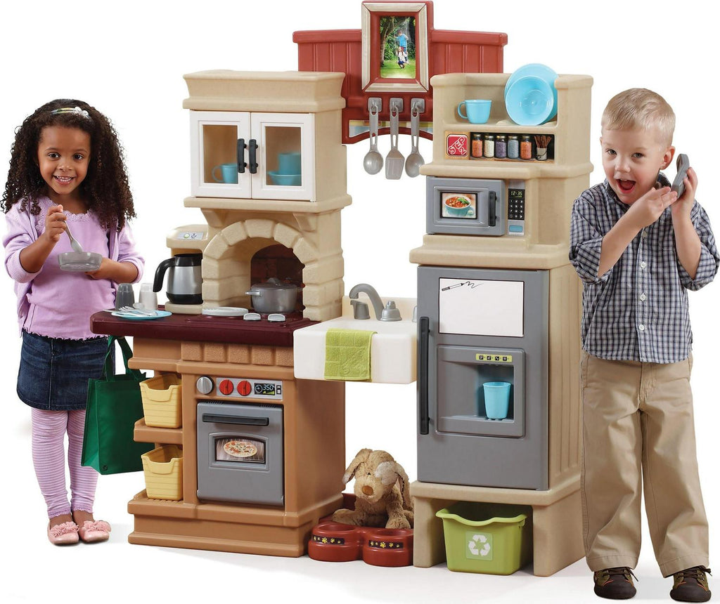 2026 NewStep2 Heart of the Home Brown Toddler Play Kitchen Set