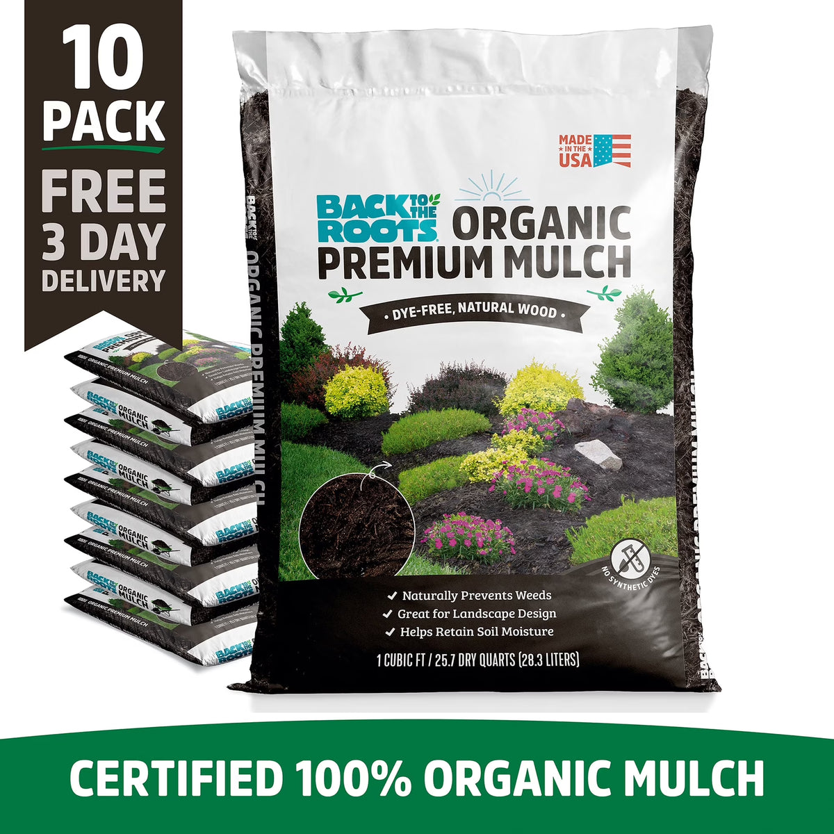 2026 NewOrganic Bark Bagged Mulch (10 1cu. ft. Bags)