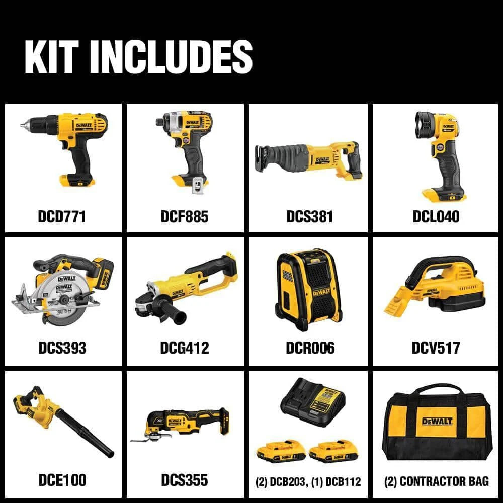 2026 New2025 DEWALT 20V MAX 10-piece tool combination set DCK1020D2 by DEWALT