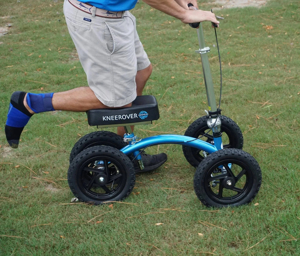 2026 NewNew KneeRover Quad All Terrain Knee Walker in Metallic Blue