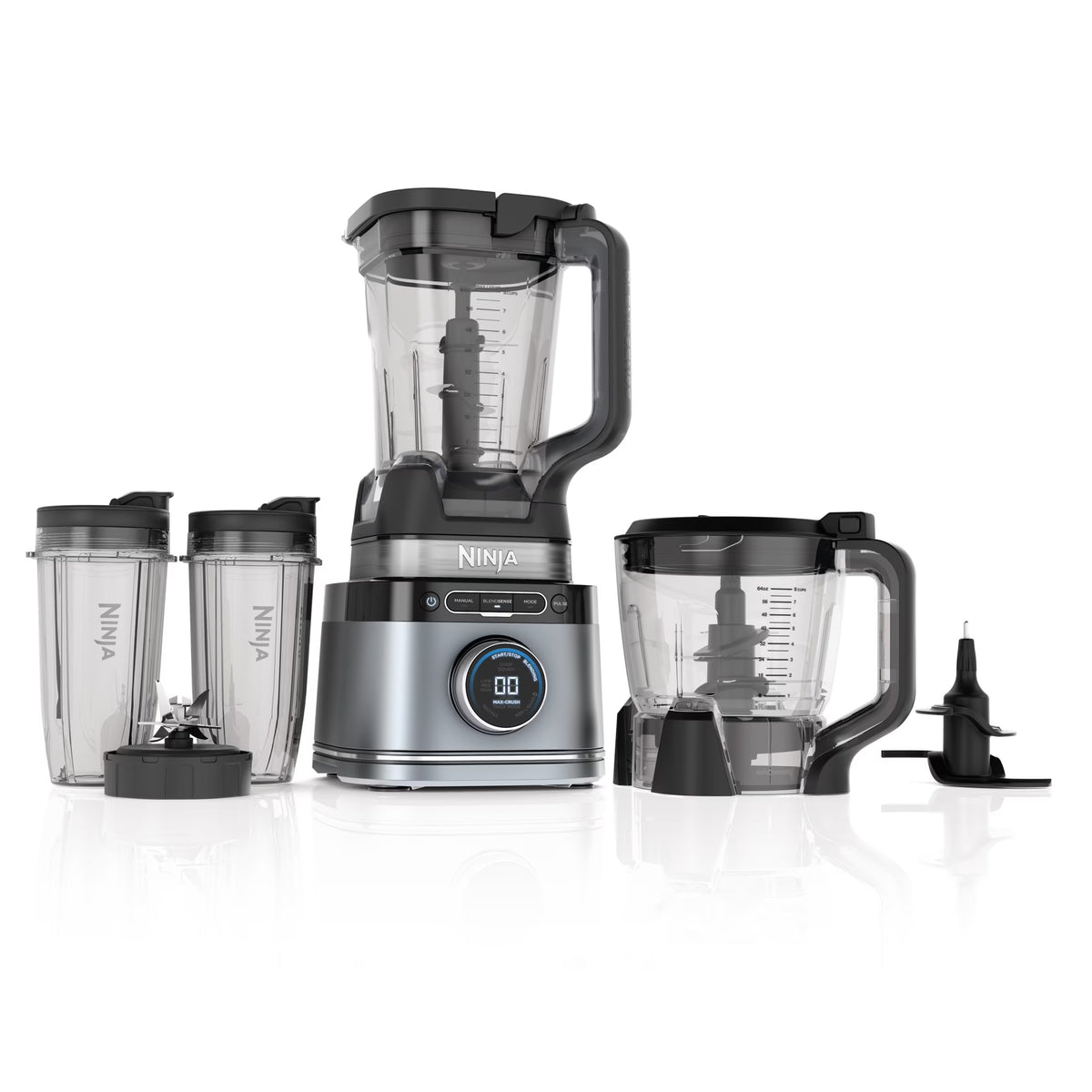 2026 NewNinja Detect Kitchen System Power Blender + Processor with Blend Sense Technology, Silver, TB400