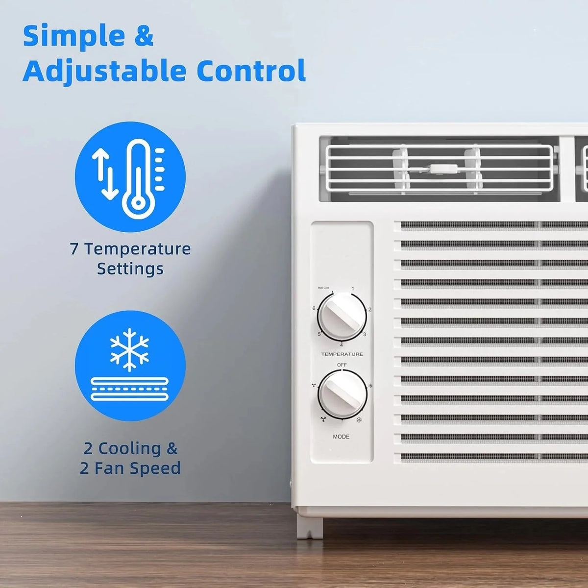 2026 NewAntarctic Star 12,000 BTU U-shaped window air conditioner, cools rooms up to 550 square feet with 6 modes, 24-hour timer, ultra-quiet window air conditioner
