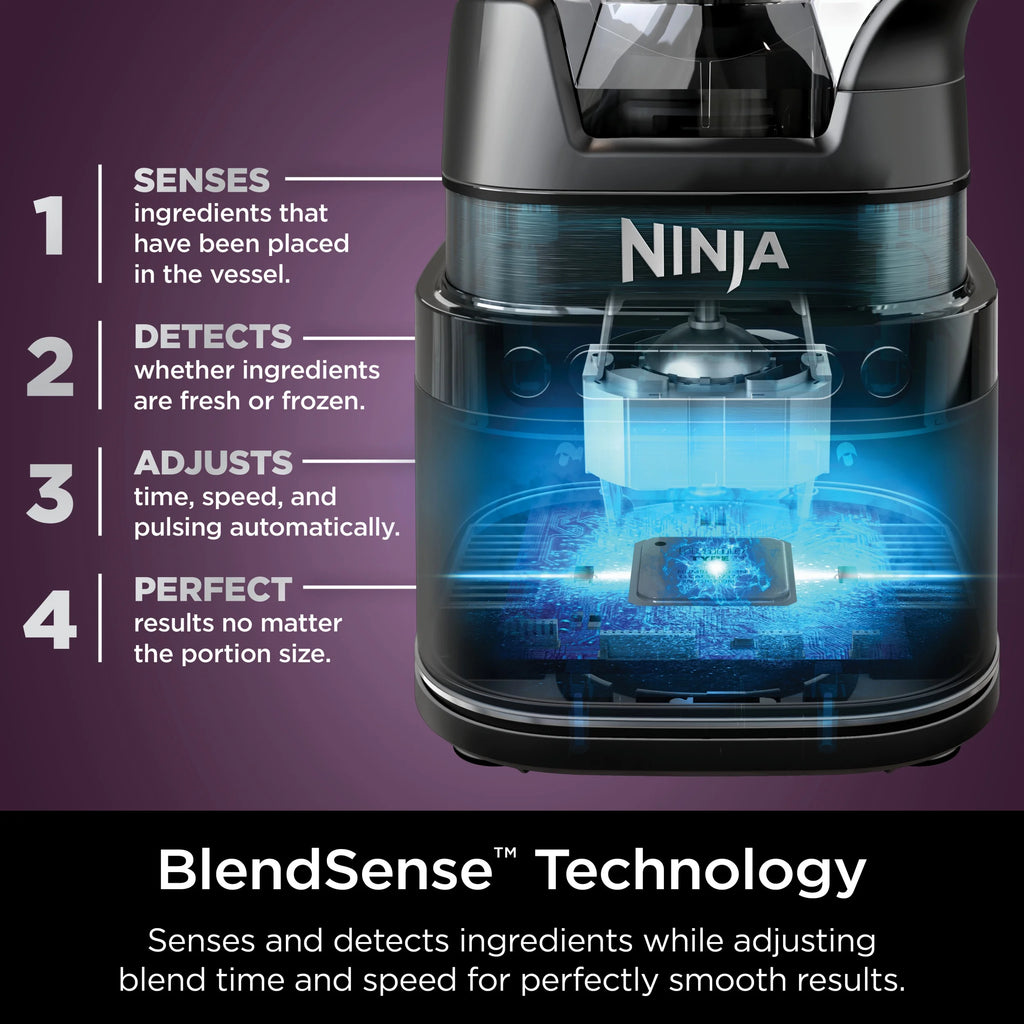 2026 NewNinja Detect Kitchen System Power Blender + Processor with Blend Sense Technology, Silver, TB400