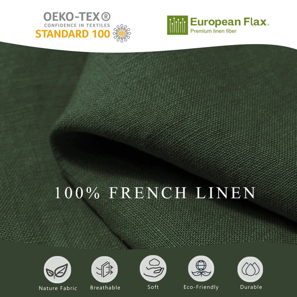 2026 New100% Pure Linen Duvet Cover with Button Closure and Corner Ties Soft & Breathable - Natural Full/Queen