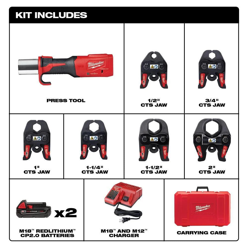 2026 NewMilwaukee M18 FORCE LOGIC crimping tool with ONE-KEY and 1/2