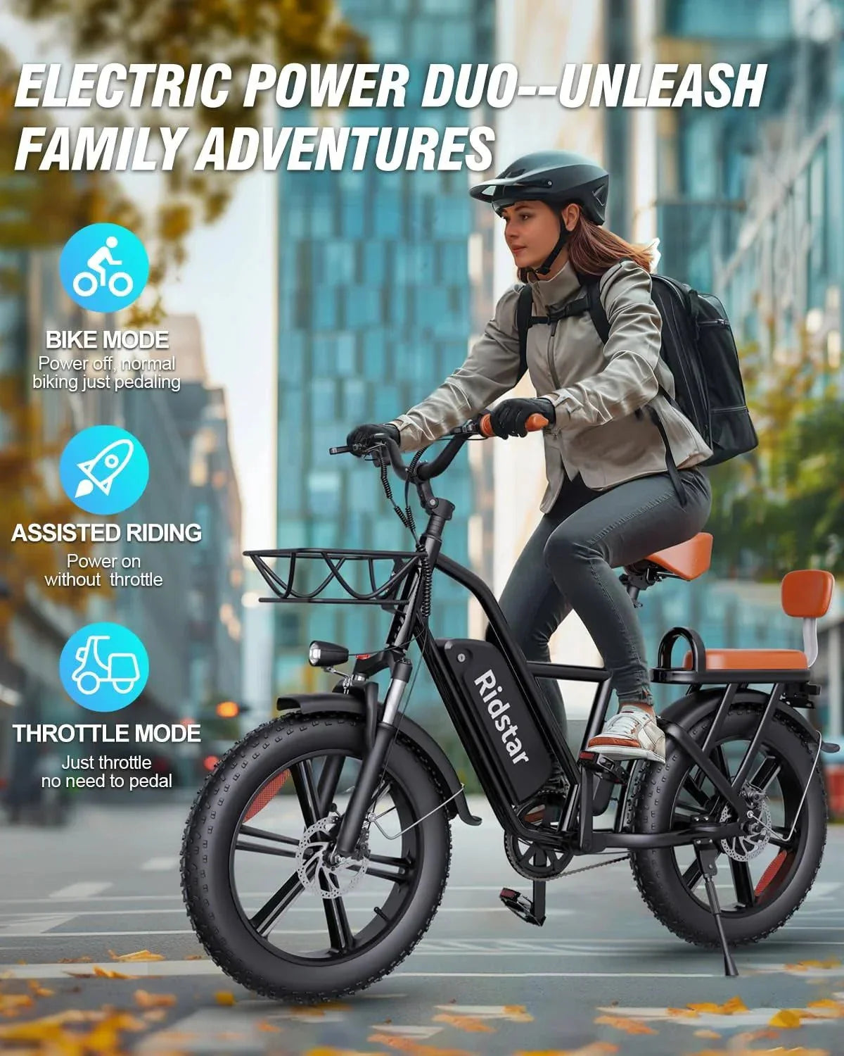 2026 NewBopzin 1000W Electric Bicycle for Adults, 48V 15Ah Removable Battery, 20" x 4.0" - 1000W