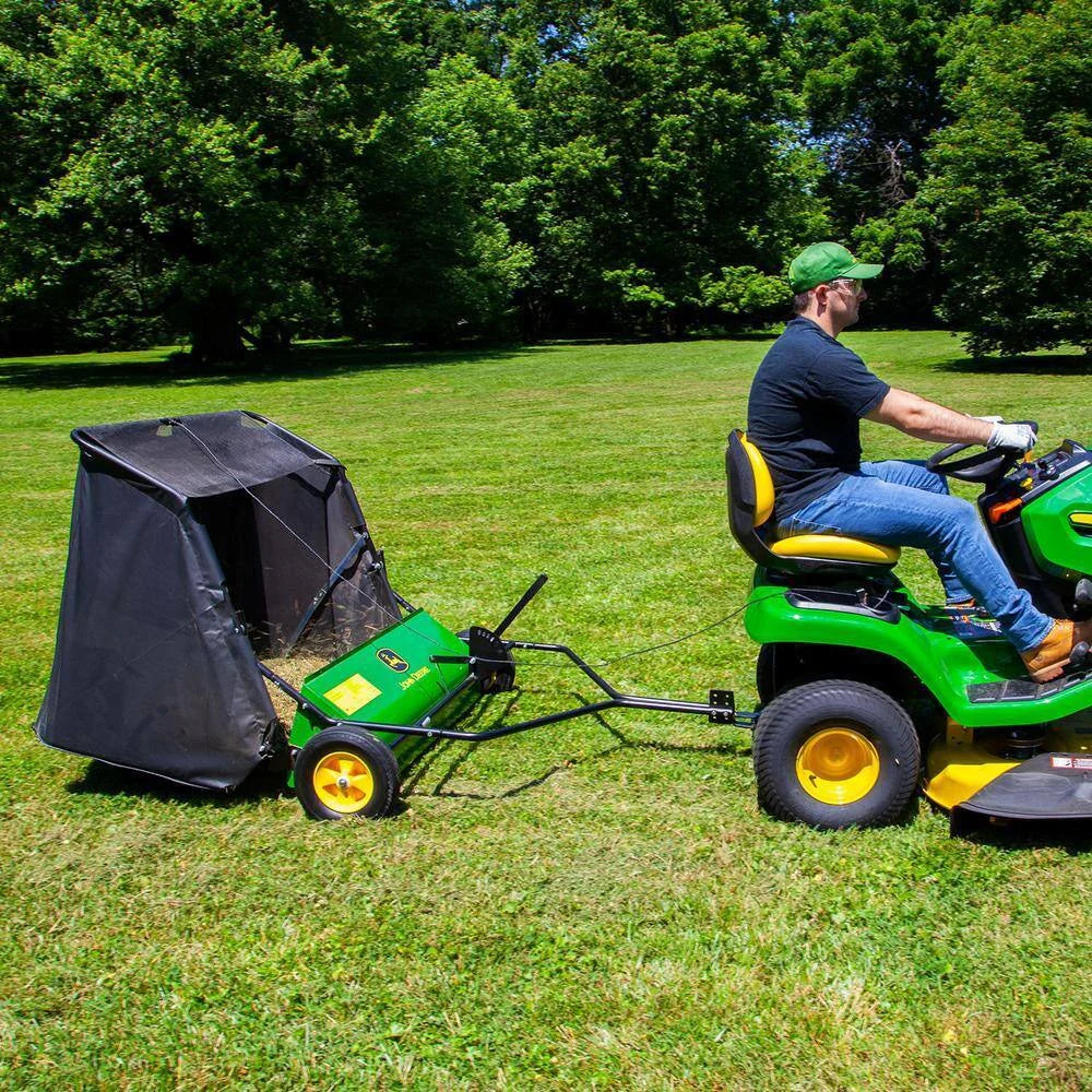 2026 NewJohn Deere 42″ trailed lawn sweeper, 24 cubic foot capacity, adjustable brushes