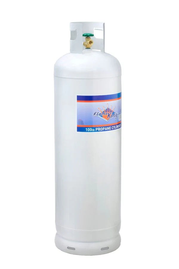 2026 New100-pound steel propane gas cylinder with POL valve (delivered empty)
