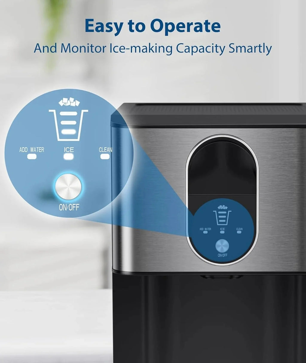 2026 New44lbs/24H Nugget Ice Maker Countertop Dispenser