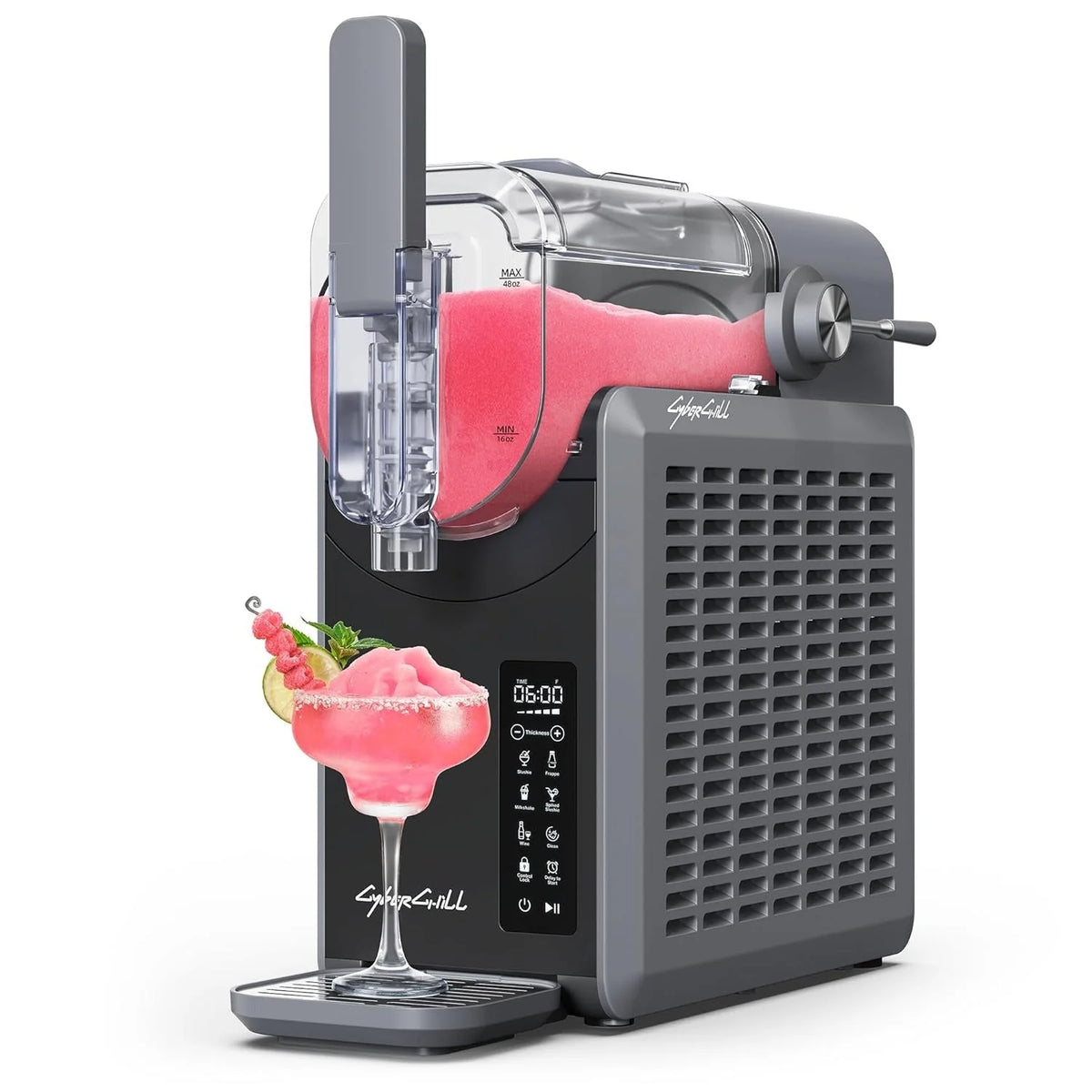 2026 NewSlushie Machine,24-Hour Delay Start&Cold Retention, 68 oz Slushy Machine with Self-Cleaning Function, Frozen Drink Maker with 5 Preset Programs,Frozen Margaritas, Frappés, and More