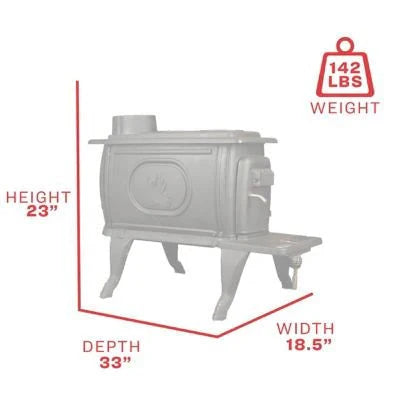 2026 New2025 900 square feet EPA-exempt cast iron stove