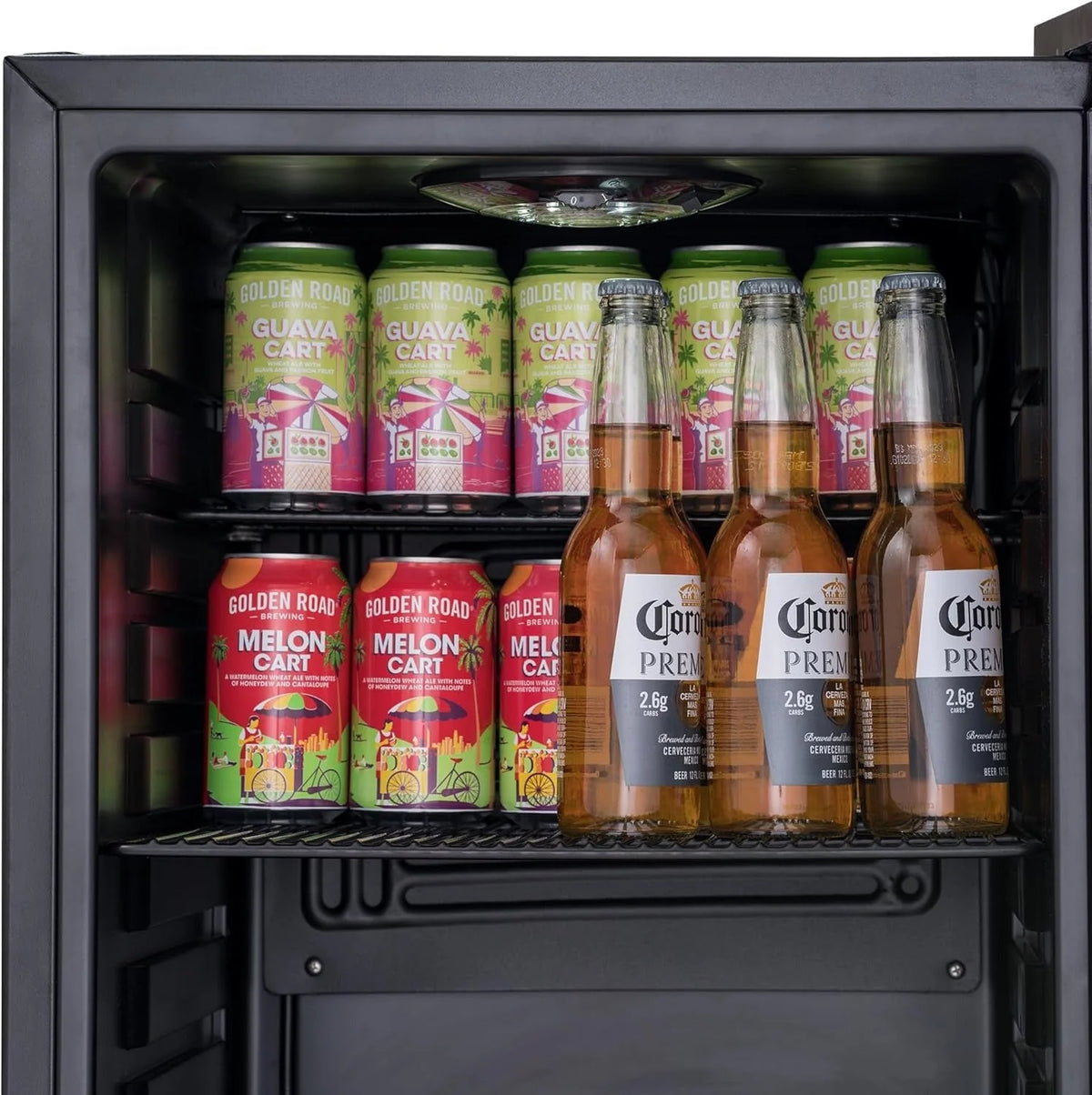 2026 NewBeverage Refrigerator Cooler | 126 Cans Free Standing with Right Hinge Glass Door | Mini Fridge Beverage Organizer Perfect For Beer, Wine, Soda, And Cooler Drinks