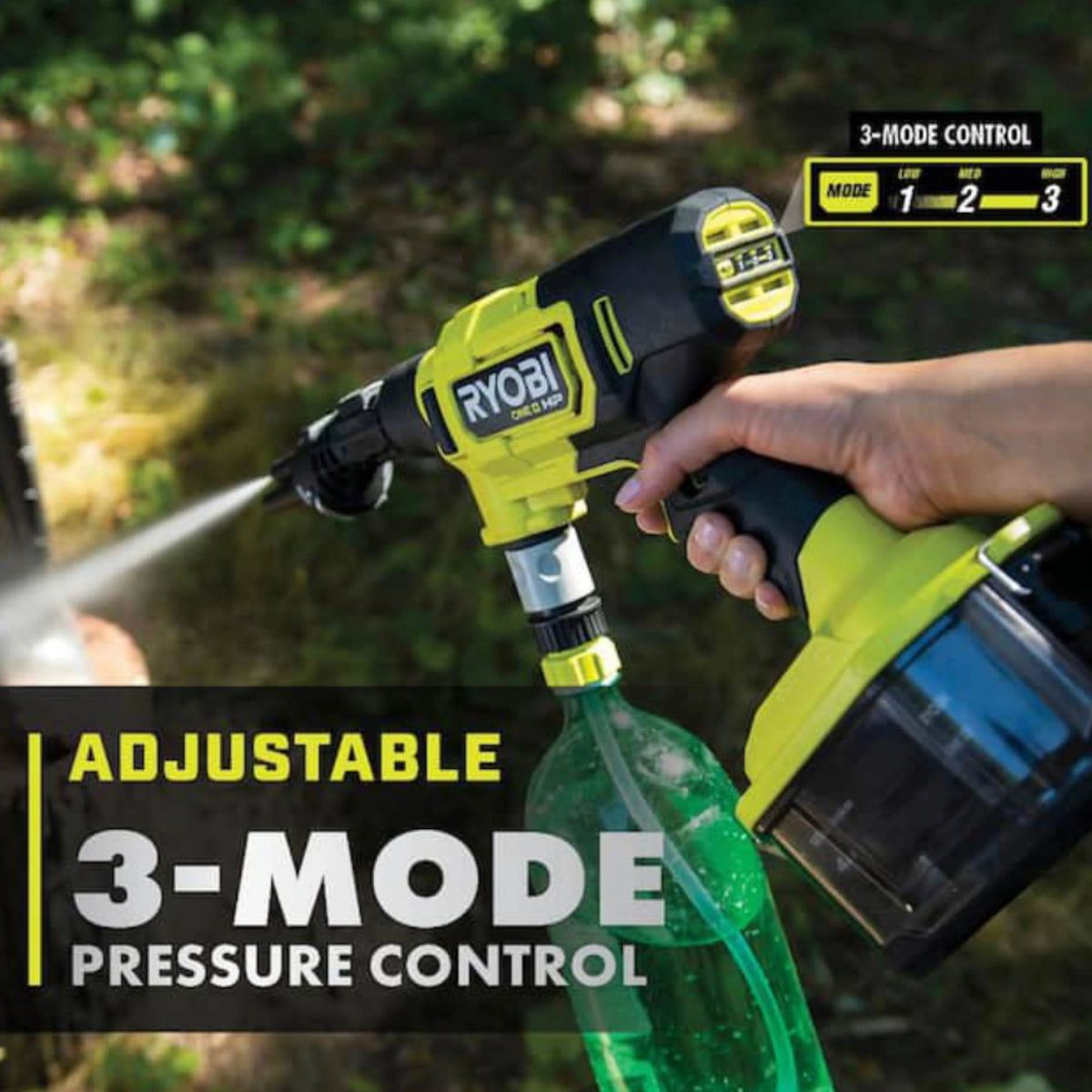 2026 NewRyobi ONE+ HP 600 PSI at 0.7 GPM 18V Cordless Electric Cold water Power Cleaner, 20 ft. Siphon Hose