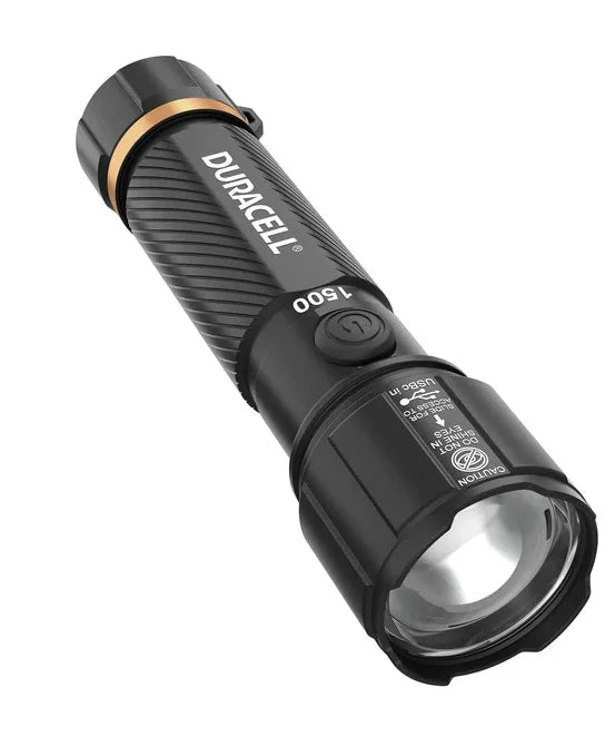 2026 NewDuracell Hybrid Flashlight, 1500 Lumens, 4-count