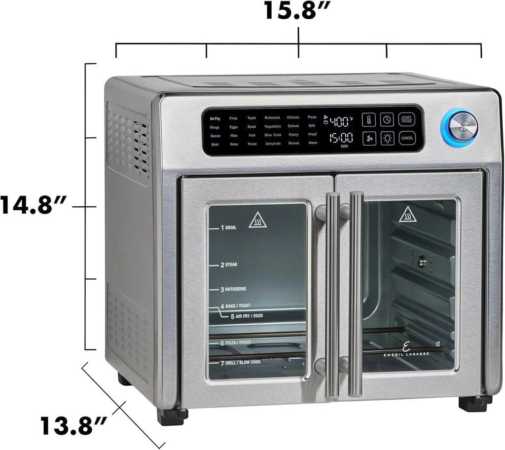 2026 NewEmeril Lagasse Extra Large French Door Air Fryer Toaster Oven Combo, 24 Cooking Functions